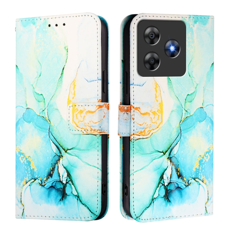 For Blackview Wave 8C PT003 Marble Pattern Flip Leather Phone Case