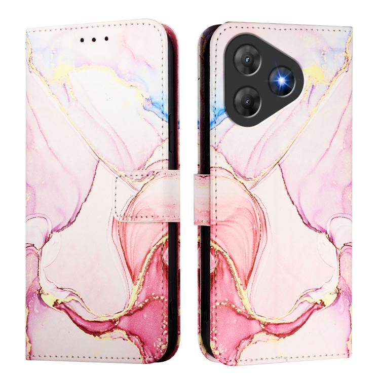 For Blackview Oscal Flat 2 / 2C PT003 Marble Pattern Flip Leather Phone Case