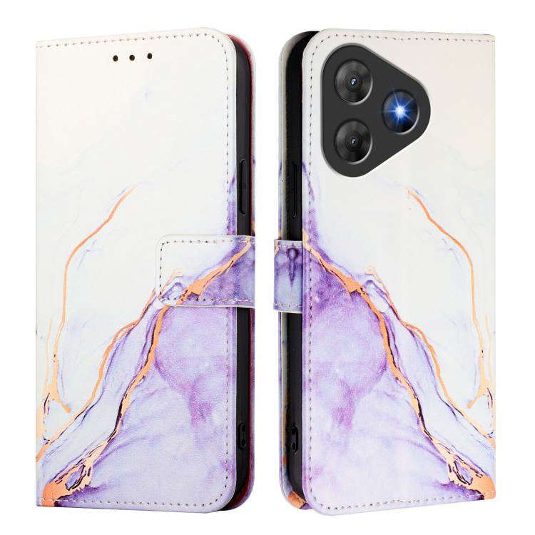 For Blackview Oscal Flat 2 / 2C PT003 Marble Pattern Flip Leather Phone Case