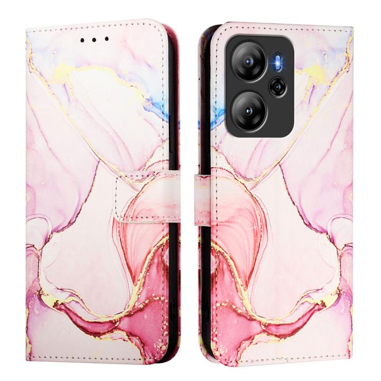 For Blackview Oscal Tiger 13 PT003 Marble Pattern Flip Leather Phone Case