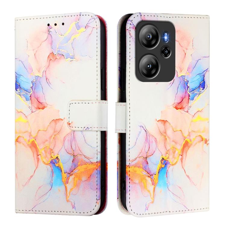 For Blackview Oscal Tiger 13 PT003 Marble Pattern Flip Leather Phone Case