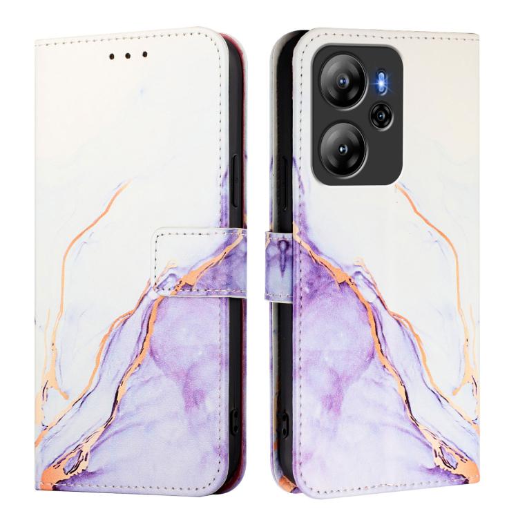 For Blackview Oscal Tiger 13 PT003 Marble Pattern Flip Leather Phone Case