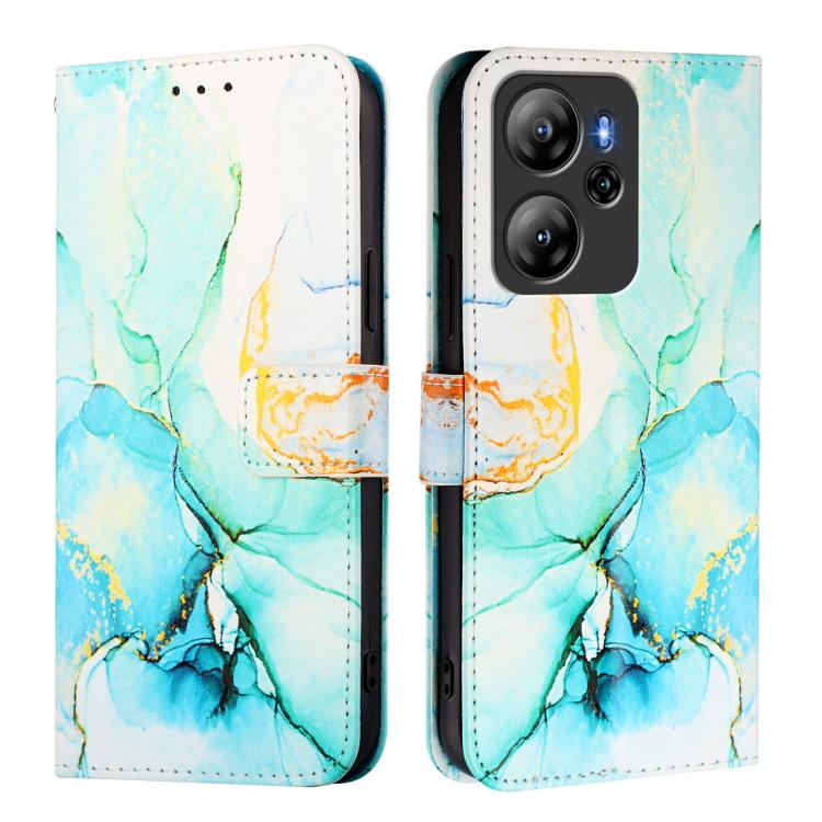 For Blackview Oscal Tiger 13 PT003 Marble Pattern Flip Leather Phone Case