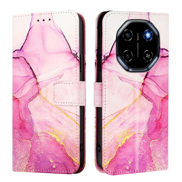 For Blackview Shark 6 PT003 Marble Pattern Flip Leather Phone Case