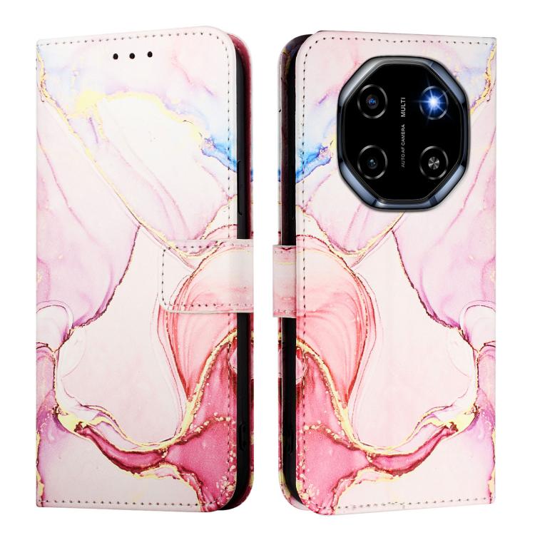 For Blackview Shark 6 PT003 Marble Pattern Flip Leather Phone Case