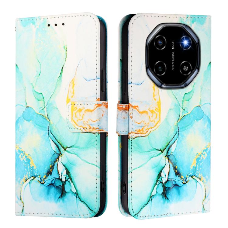 For Blackview Shark 6 PT003 Marble Pattern Flip Leather Phone Case