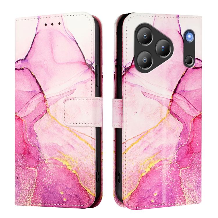 For Blackview WAVE 7C PT003 Marble Pattern Flip Leather Phone Case