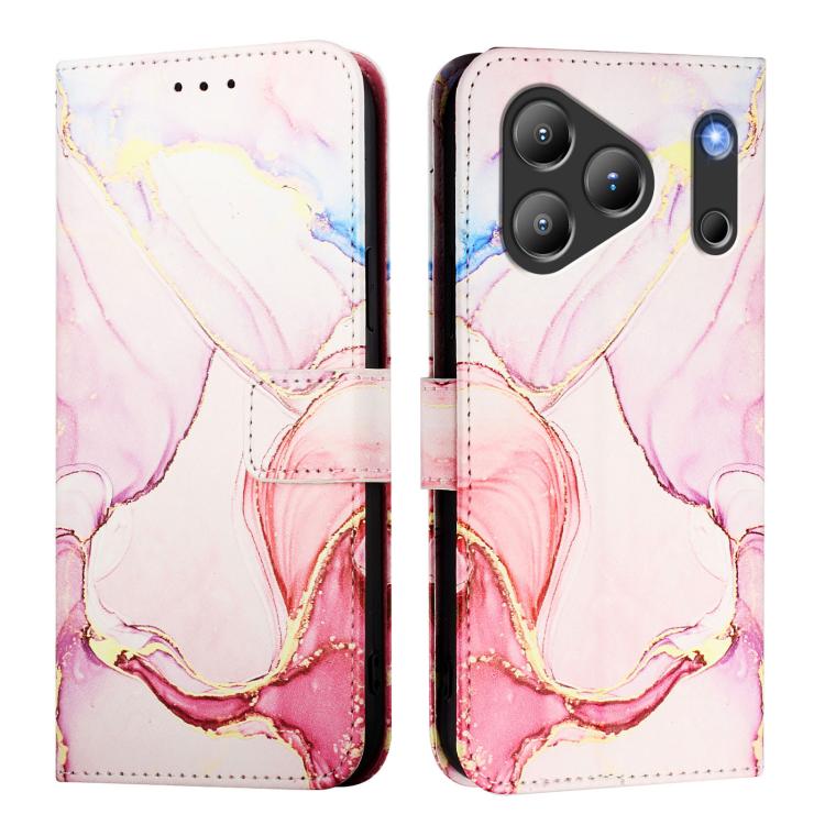 For Blackview WAVE 7C PT003 Marble Pattern Flip Leather Phone Case
