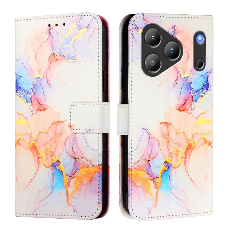 For Blackview WAVE 7C PT003 Marble Pattern Flip Leather Phone Case