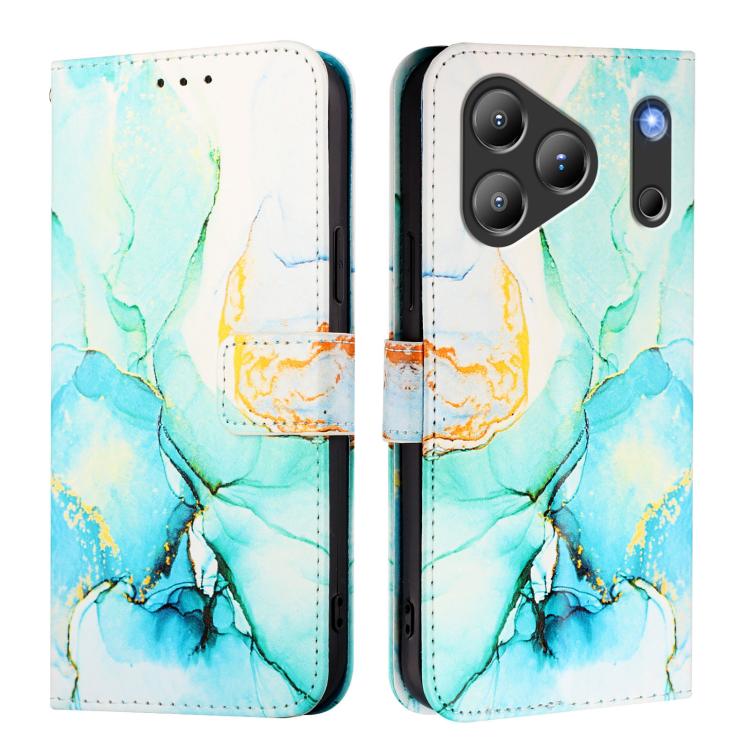 For Blackview WAVE 7C PT003 Marble Pattern Flip Leather Phone Case