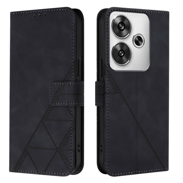 For Xiaomi Poco F6 Crossbody 3D Embossed Flip Leather Phone Case