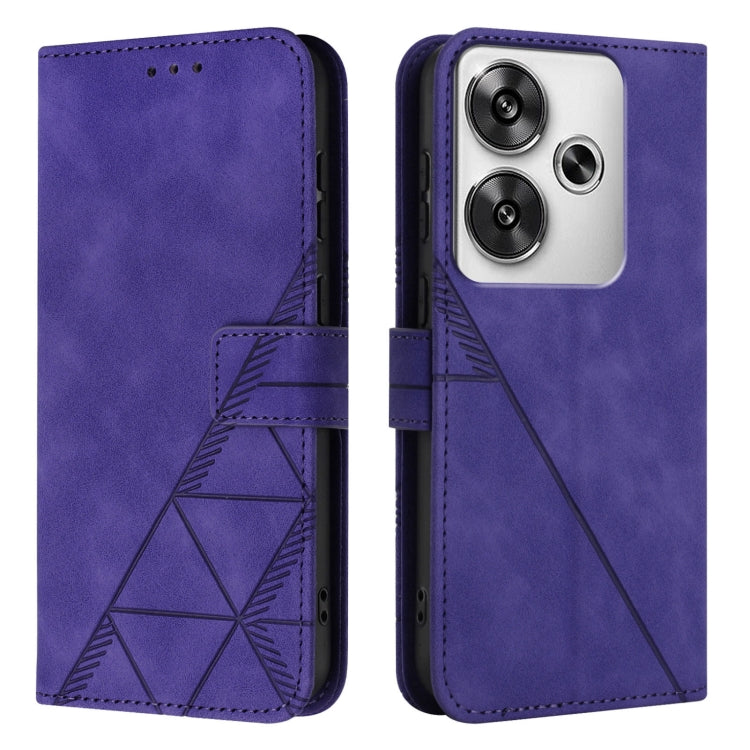 For Xiaomi Poco F6 Crossbody 3D Embossed Flip Leather Phone Case