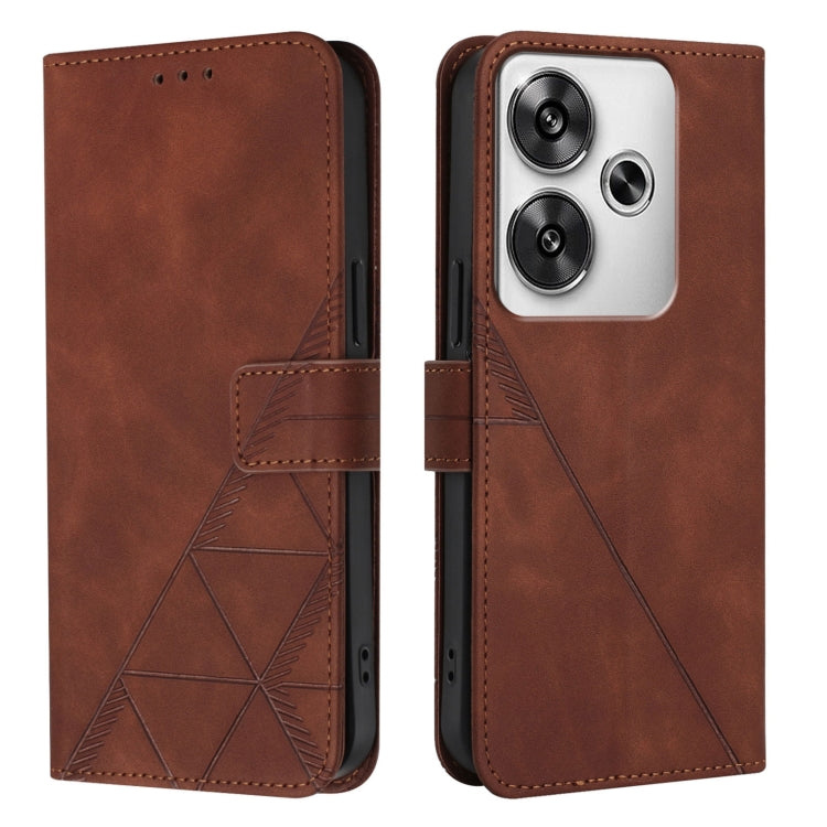 For Xiaomi Poco F6 Crossbody 3D Embossed Flip Leather Phone Case