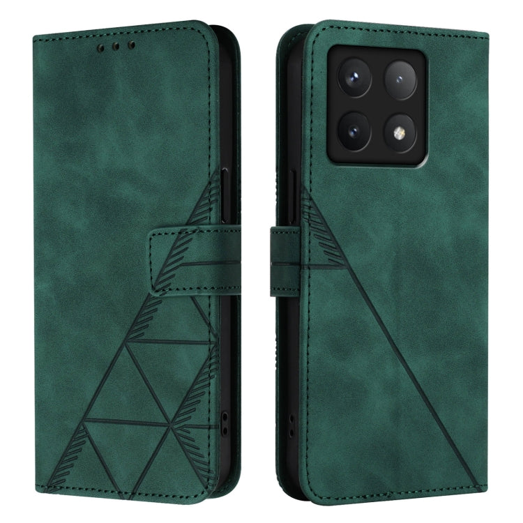 For Xiaomi 14T Crossbody 3D Embossed Flip Leather Phone Case