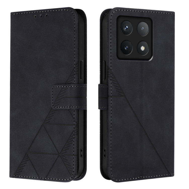For Xiaomi 14T Pro Crossbody 3D Embossed Flip Leather Phone Case