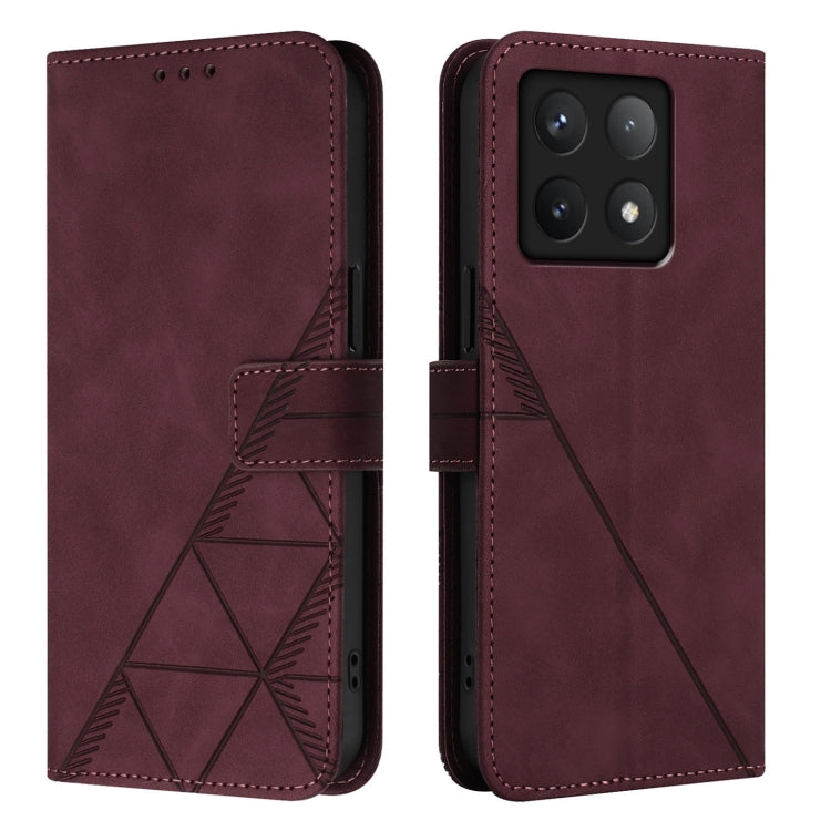 For Xiaomi 14T Pro Crossbody 3D Embossed Flip Leather Phone Case