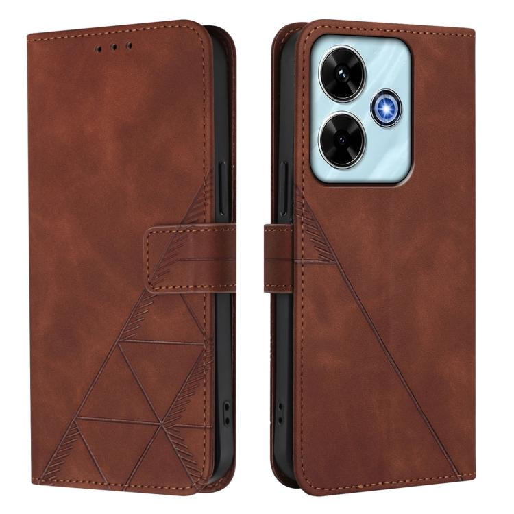 For Xiaomi Poco M6 4G / M6 Plus Crossbody 3D Embossed Flip Leather Phone Case