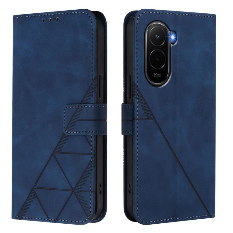 For Xiaomi Poco M7 4G 169mm Crossbody 3D Embossed Flip Leather Phone Case