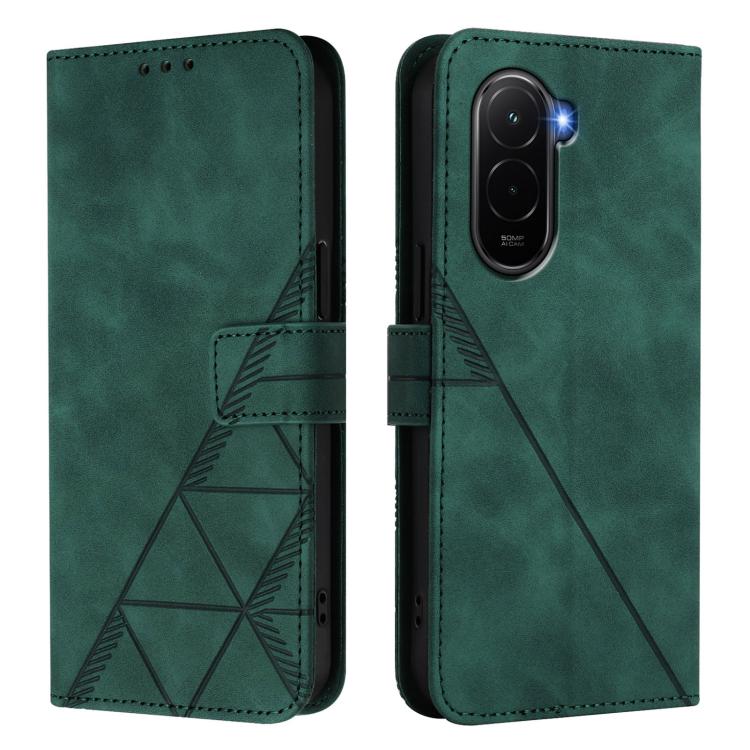 For Xiaomi Poco M7 4G 169mm Crossbody 3D Embossed Flip Leather Phone Case