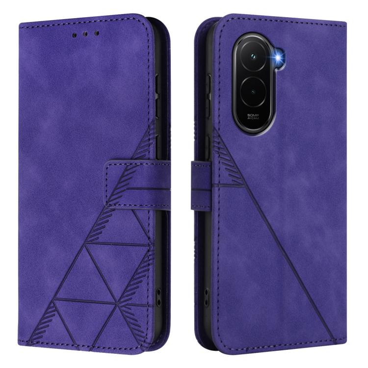 For Xiaomi Poco M7 4G 169mm Crossbody 3D Embossed Flip Leather Phone Case