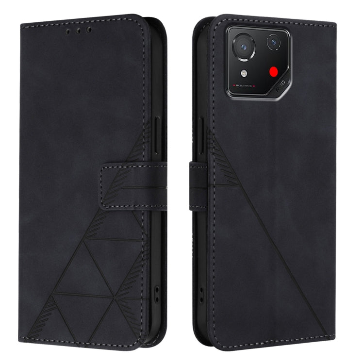 For Asus ROG Phone 8 Crossbody 3D Embossed Flip Leather Phone Case