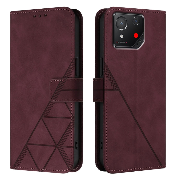For Asus ROG Phone 8 Crossbody 3D Embossed Flip Leather Phone Case