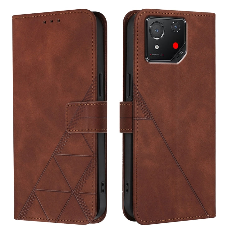 For Asus ROG Phone 8 Crossbody 3D Embossed Flip Leather Phone Case