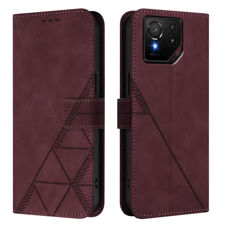 For Asus ROG Phone 9 / 9 Pro Crossbody 3D Embossed Flip Leather Phone Case