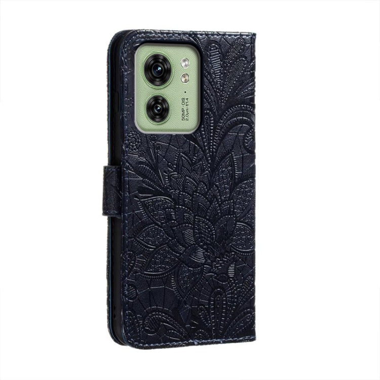 For Motorola Edge 40 Lace Flower Embossing Flip Leather Phone Case
