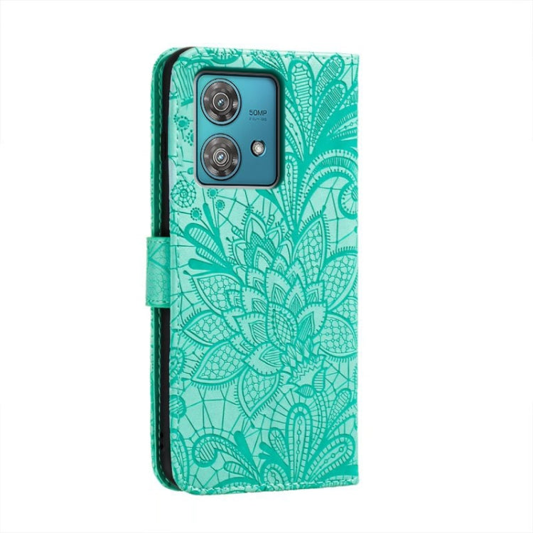 For Motorola  Edge 40 Neo Lace Flower Embossing Flip Leather Phone Case