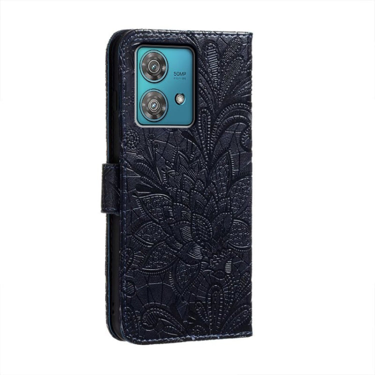 For Motorola  Edge 40 Neo Lace Flower Embossing Flip Leather Phone Case