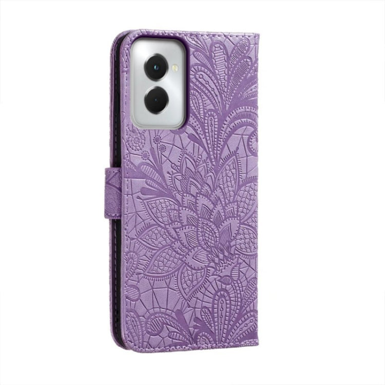 For Motorola Moto G Power 5G 2024 Lace Flower Embossing Flip Leather Phone Case