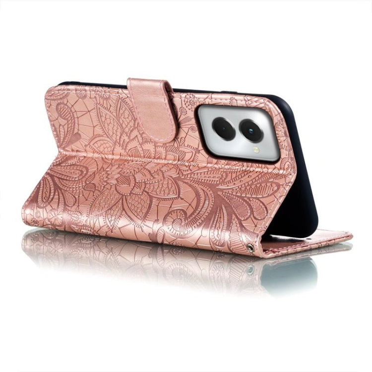 For Motorola Moto G Power 5G 2024 Lace Flower Embossing Flip Leather Phone Case