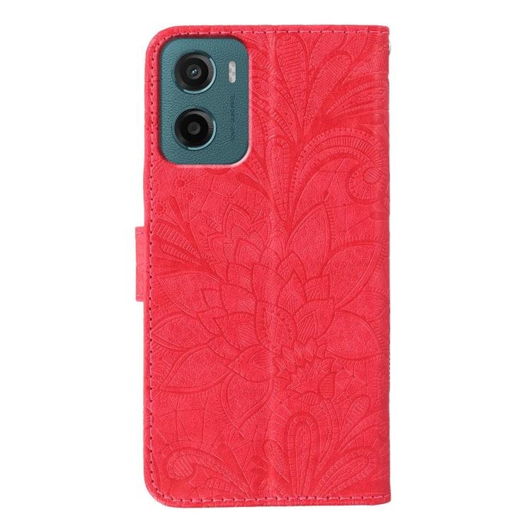For Motorola Moto G05 / E15 Lace Flower Embossing Flip Leather Phone Case
