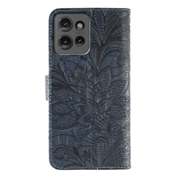 For Motorola Edge 50 Lace Flower Embossing Flip Leather Phone Case