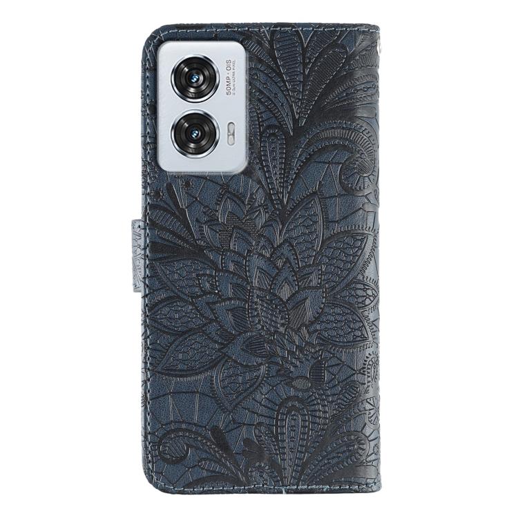 For Motorola Edge 50 Fusion Lace Flower Embossing Flip Leather Phone Case