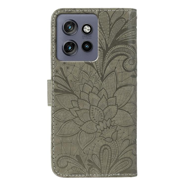 For Motorola Edge 50 Neo Lace Flower Embossing Flip Leather Phone Case