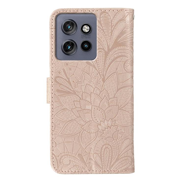 For Motorola Edge 50 Neo Lace Flower Embossing Flip Leather Phone Case