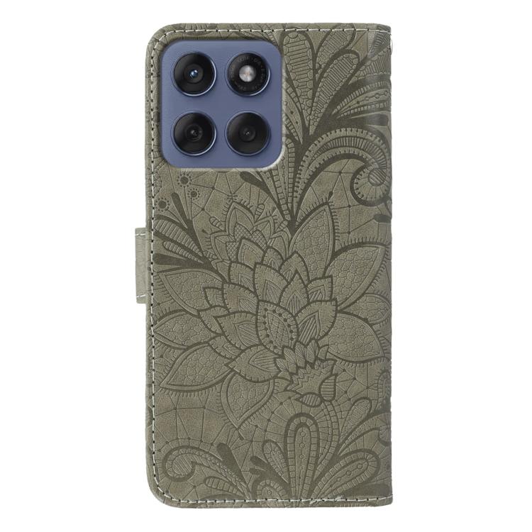 For Motorola Edge 60 Fusion 5G Lace Flower Embossing Flip Leather Phone Case