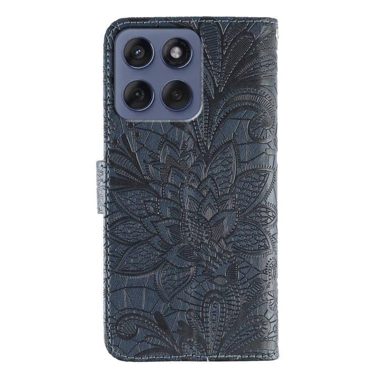 For Motorola Edge 60 Fusion 5G Lace Flower Embossing Flip Leather Phone Case