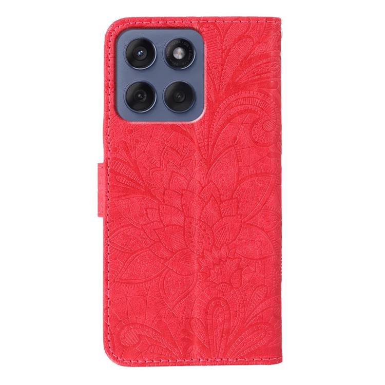 For Motorola Edge 60 Fusion 5G Lace Flower Embossing Flip Leather Phone Case