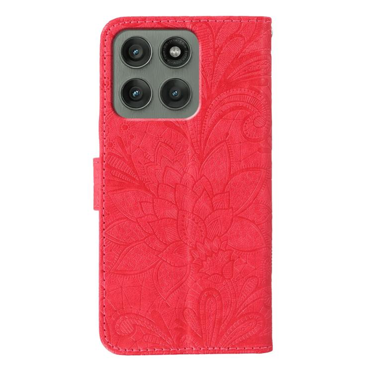 For Motorola Edge 60 Pro Lace Flower Embossing Flip Leather Phone Case