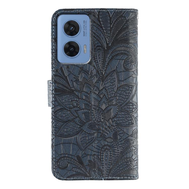 For Motorola G96 5G Lace Flower Embossing Flip Leather Phone Case
