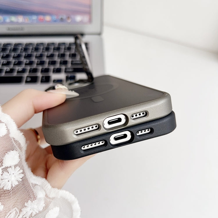 For iPhone 15 Pro J3 Magsafe Frame Bracket Shockproof Phone Case