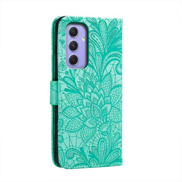 For Samsung Galaxy A55 Lace Flower Embossing Flip Leather Phone Case