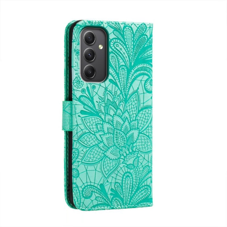 For Samsung Galaxy A35 Lace Flower Embossing Flip Leather Phone Case