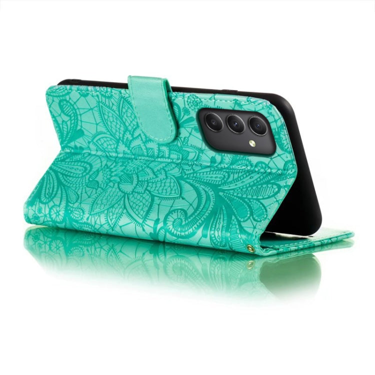 For Samsung Galaxy A35 Lace Flower Embossing Flip Leather Phone Case