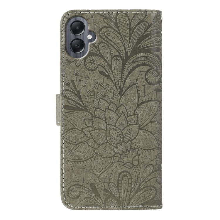 For Samsung Galaxy A05 Lace Flower Embossing Flip Leather Phone Case