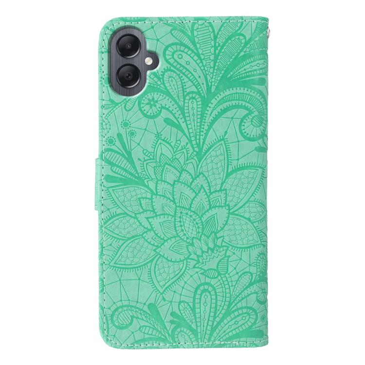 For Samsung Galaxy A05 Lace Flower Embossing Flip Leather Phone Case