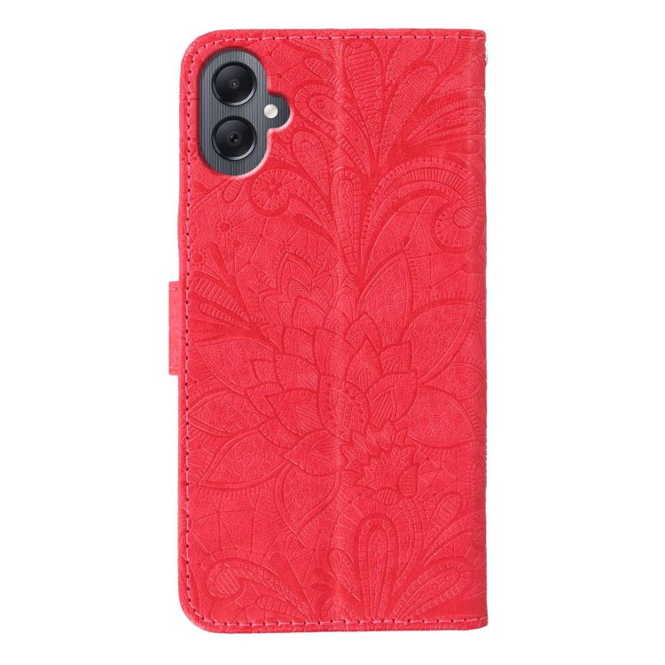 For Samsung Galaxy A05 Lace Flower Embossing Flip Leather Phone Case